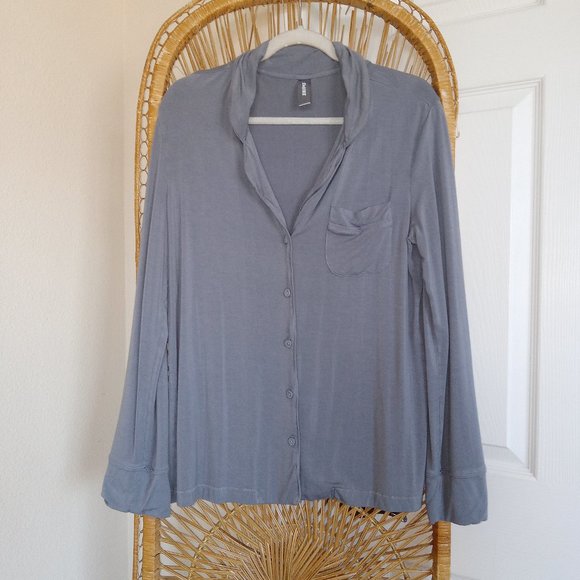 SKIMS Slate Button-Up Pajama Top - Picture 1 of 5